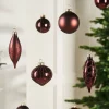 WeRChristmas Burgundy Glass Baubles, 20 Pack^ Glass Baubles