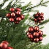 WeRChristmas Burgundy Glass Berry Cluster Baubles, 10 Pack^ Glass Baubles