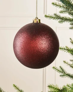 WeRChristmas Burgundy Large Glitter Shatterproof Bauble, 15 Cm^ Oversized Baubles|Shatterproof Baubles