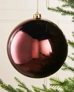WeRChristmas Burgundy Large Gloss Shatterproof Bauble, 20 Cm^ Oversized Baubles|Shatterproof Baubles