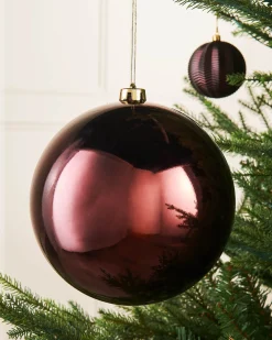 WeRChristmas Burgundy Large Gloss Shatterproof Bauble, 20 Cm^ Oversized Baubles|Shatterproof Baubles