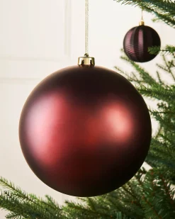 WeRChristmas Burgundy Large Matt Shatterproof Bauble, 20 Cm^ Oversized Baubles|Shatterproof Baubles