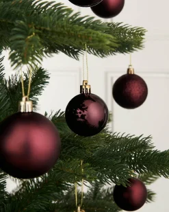 WeRChristmas Burgundy Shatterproof Bauble, 50 Pack^ Shatterproof Baubles