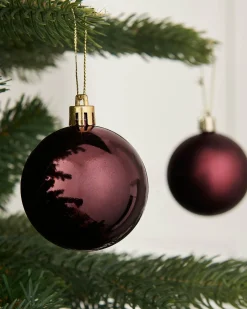 WeRChristmas Burgundy Shatterproof Bauble, 50 Pack^ Shatterproof Baubles