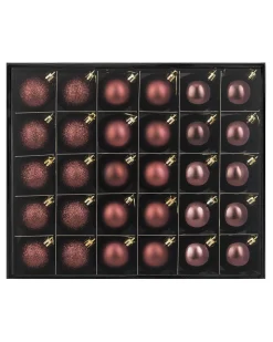 WeRChristmas Burgundy Shatterproof Bauble, 50 Pack^ Shatterproof Baubles
