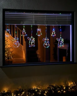WeRChristmas Character Silhouette Curtain Light, 2.1 M^ Window Silhouettes|Curtain & Net Lights