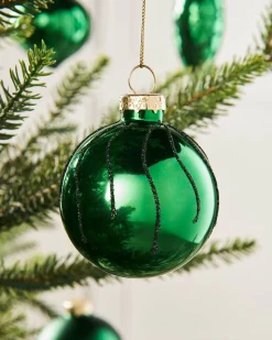 WeRChristmas Christmas Green Glass Baubles, 20 Pack^ Glass Baubles