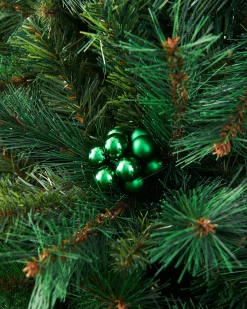WeRChristmas Christmas Green Glass Berry Cluster Baubles, 10 Pack^ Glass Baubles