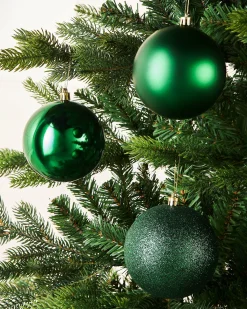 WeRChristmas Christmas Green Shatterproof Baubles, 9 Pack, 10 Cm^ Oversized Baubles|Shatterproof Baubles