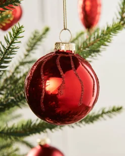 WeRChristmas Christmas Red Glass Baubles, 20 Pack^ Glass Baubles