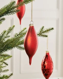 WeRChristmas Christmas Red Glass Baubles, 5 Pack, 15 Cm^ Glass Baubles