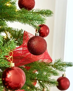 WeRChristmas Christmas Red Shatterproof Bauble, 50 Pack^ Shatterproof Baubles