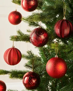WeRChristmas Christmas Red Shatterproof Baubles, 16 Pack, 8 Cm^ Shatterproof Baubles