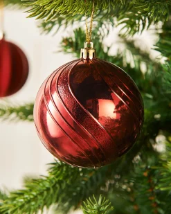 WeRChristmas Christmas Red Shatterproof Baubles, 16 Pack, 8 Cm^ Shatterproof Baubles