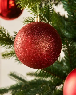 WeRChristmas Christmas Red Shatterproof Baubles, 16 Pack, 8 Cm^ Shatterproof Baubles