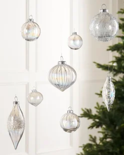 WeRChristmas Clear Iridescent Glass Baubles, 20 Pack^ Glass Baubles