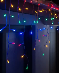 WeRChristmas Connectable Icicle 100 LED Christmas Lights, Multi-Coloured^ Connectable Lights
