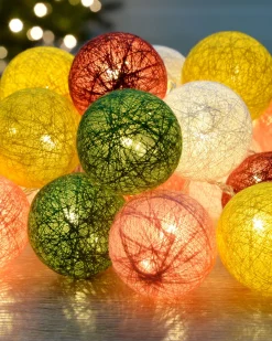 WeRChristmas Cotton Ball 20 LED Light String, 1.5 M^ Fairy Lights