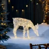 WeRChristmas 3D Acrylic Reindeer Decoration, 90 Cm^ Outdoor Lighted Reindeer