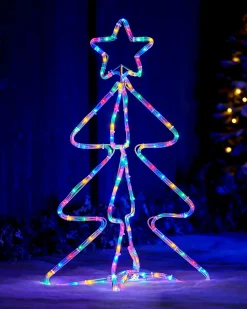 WeRChristmas 3D Christmas Tree Rope Light Silhouette, 80 Cm^ Tree Silhouettes