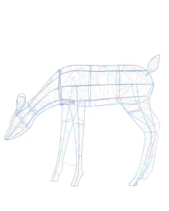 WeRChristmas 3D Grazing Reindeer Silhouette, 81 Cm^ Outdoor Lighted Reindeer
