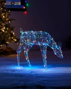 WeRChristmas 3D Grazing Reindeer Silhouette, 81 Cm^ Outdoor Lighted Reindeer