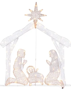 WeRChristmas 2D Mesh Nativity Set, 130 Cm^ Christmas Characters