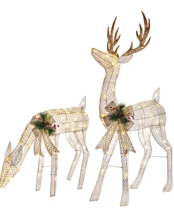 WeRChristmas 3D Reindeer Family Silhouette, 151 Cm^ Outdoor Lighted Reindeer