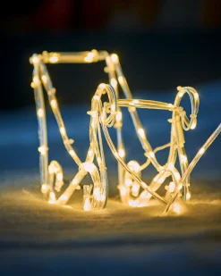 WeRChristmas 3D Reindeer With Sleigh Rope Light Silhouette, 120 Cm^ Outdoor Lighted Reindeer