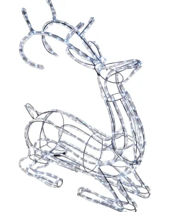 WeRChristmas 3D Sitting Reindeer Rope Light Silhouette, 93 Cm^ Outdoor Lighted Reindeer