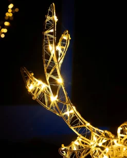 WeRChristmas 3D Standing Reindeer Silhouette, 121 Cm^ Outdoor Lighted Reindeer