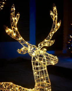 WeRChristmas 3D Standing Reindeer Silhouette, 121 Cm^ Outdoor Lighted Reindeer