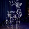 WeRChristmas 3D Standing Reindeer Silhouette, 110 Cm^ Outdoor Lighted Reindeer