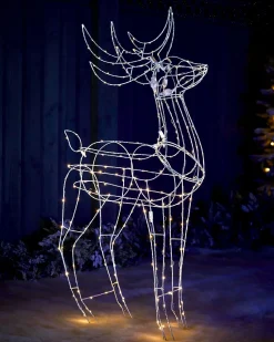 WeRChristmas 3D Standing Reindeer Silhouette, 110 Cm^ Outdoor Lighted Reindeer