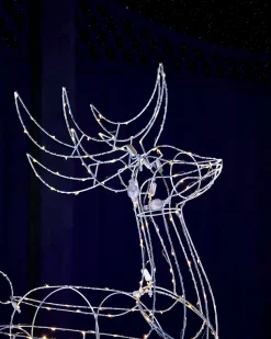 WeRChristmas 3D Standing Reindeer Silhouette, 110 Cm^ Outdoor Lighted Reindeer