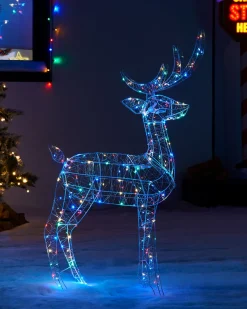 WeRChristmas 3D Standing Stag Silhouette, 110 Cm^ Outdoor Lighted Reindeer