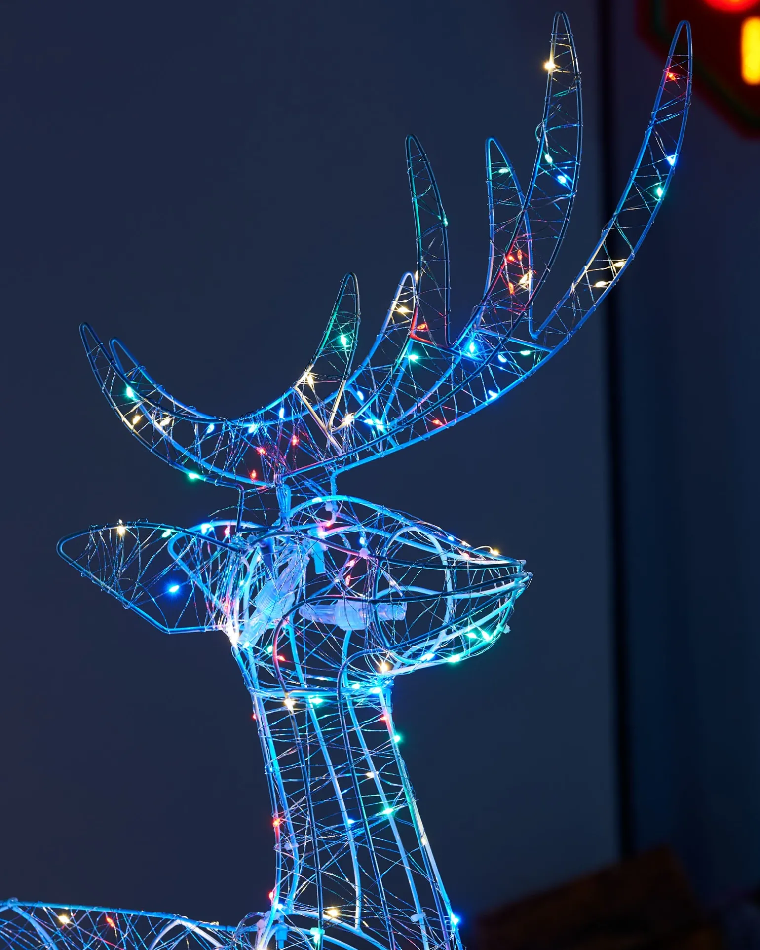 WeRChristmas 3D Standing Stag Silhouette, 110 Cm^ Outdoor Lighted Reindeer