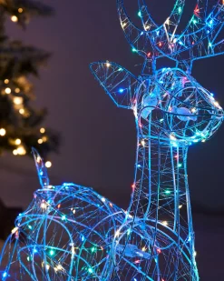WeRChristmas 3D Standing Stag Silhouette, 110 Cm^ Outdoor Lighted Reindeer