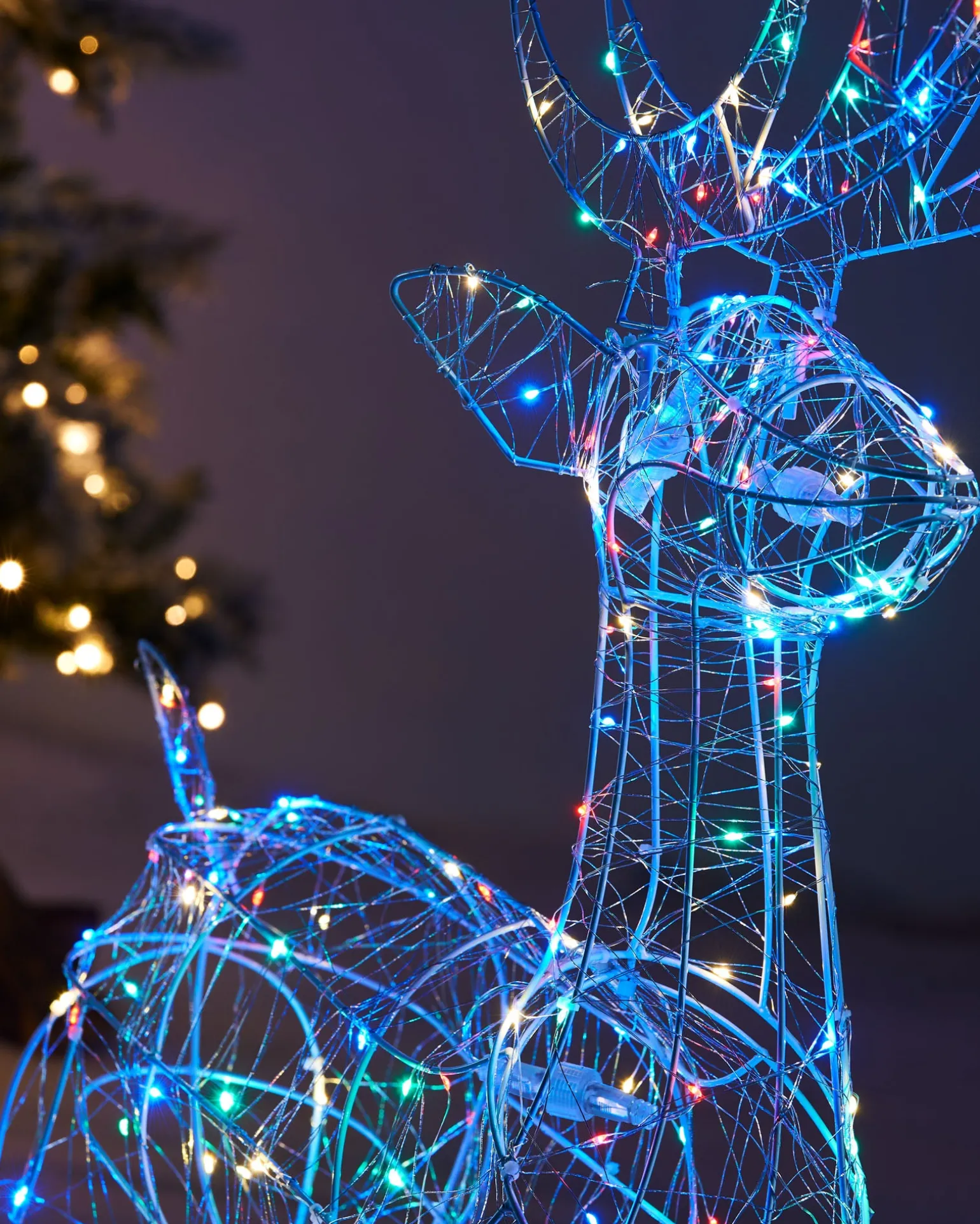 WeRChristmas 3D Standing Stag Silhouette, 110 Cm^ Outdoor Lighted Reindeer