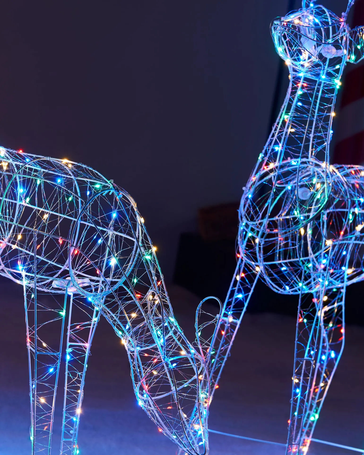 WeRChristmas 3D Standing Stag Silhouette, 110 Cm^ Outdoor Lighted Reindeer