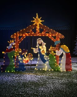 WeRChristmas 2D Tinsel Nativity Scene Silhouette^ Christmas Characters