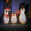 WeRChristmas 2D Tinsel Penguin Family Silhouette^ Christmas Characters