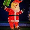 WeRChristmas 3D Tinsel Santa With Gift Box Silhouette^ Christmas Characters