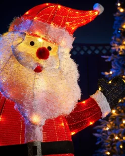 WeRChristmas 3D Tinsel Santa With Gift Box Silhouette^ Christmas Characters