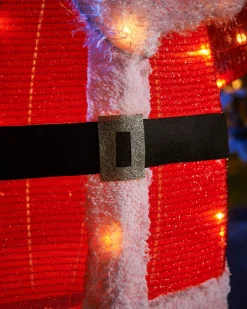 WeRChristmas 3D Tinsel Santa With Gift Box Silhouette^ Christmas Characters