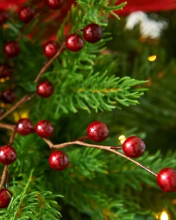 WeRChristmas Deep Red Berry Christmas Tree Spray, 45 Cm^ Flowers & Foliage|Flowers & Foliage