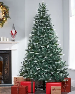 WeRChristmas Evergreen Snow Flocked Tip Christmas Tree, 6 Ft^ Premium Christmas Trees|Budget Christmas Trees