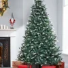 WeRChristmas Evergreen Snow Flocked Tip Christmas Tree, 7 Ft^ Premium Christmas Trees|Snow Flocked Christmas Trees