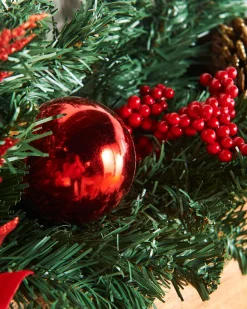 WeRChristmas Extra Thick Decorated Garland, Red/Gold, 9 Ft^ Decorated Garlands|Pre Lit Garlands