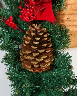 WeRChristmas Extra Thick Decorated Garland, Red/Gold, 9 Ft^ Decorated Garlands|Pre Lit Garlands
